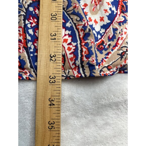 Chicos Dress Tunic Womens 2 Paisley Print Multicolor 3/4 Sleeve Button-Up - Picture 7 of 7